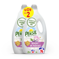 PERSIL Lessive liquide au savon de Marseille bouquet de provence 2x38 lavages 2x1.9l