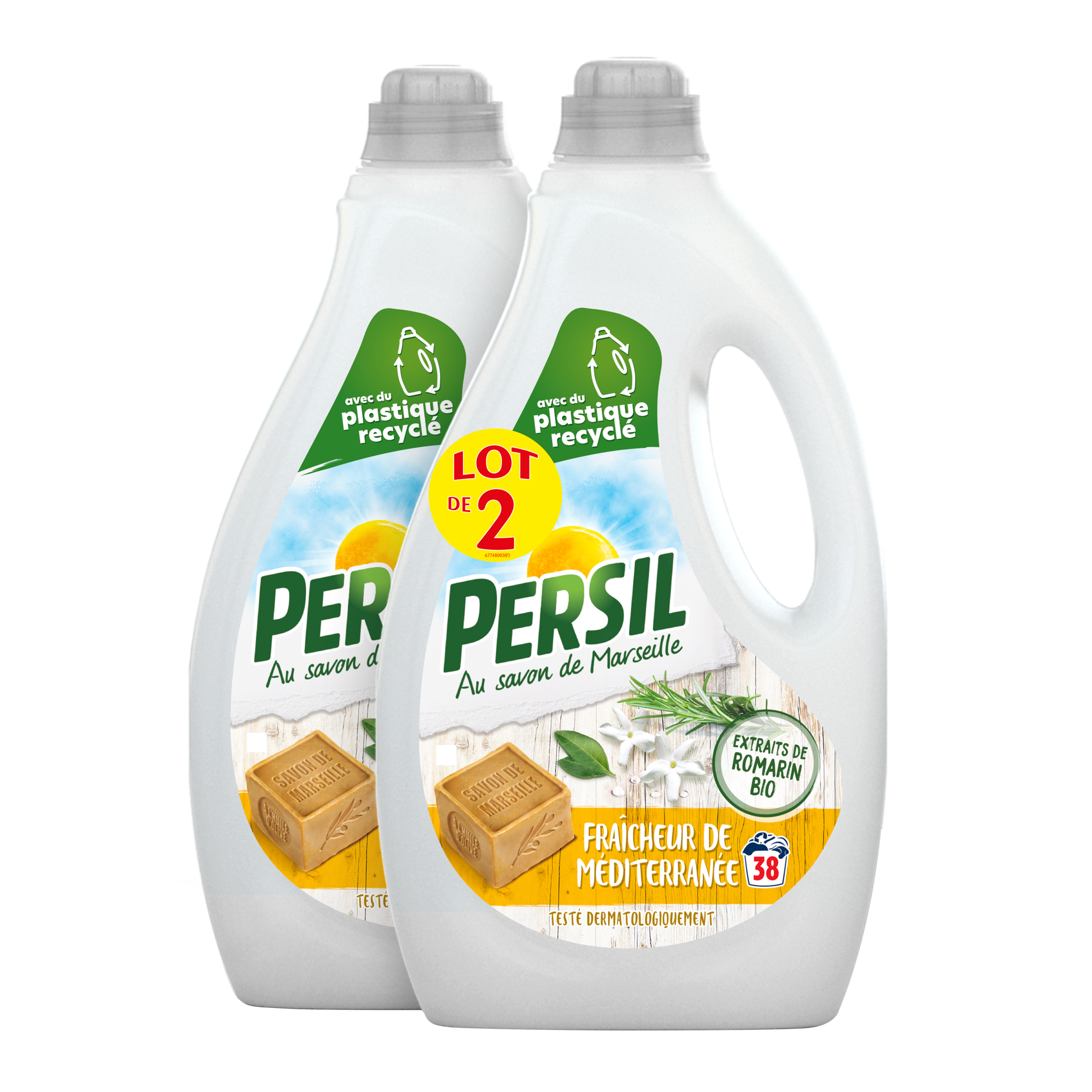 PERSIL Lessive liquide au savon de Marseille 40 lavages 2l pas cher 