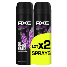 AXE Provocation déodorant spray 48h noix de coco et poivre noir 2x200ml