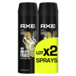 AXE Déodorant spray homme 48h gold 2x200ml