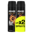 AXE Déodorant spray homme 48h dark temptation  2x200ml