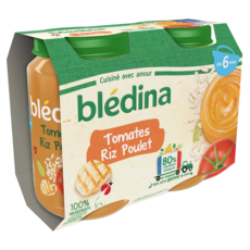 Bledina Petit Pot Tomates Riz Poulet Des 6 Mois 2x0g Pas Cher A Prix Auchan