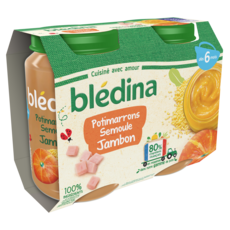 Bledina Petit Pot Puree De Carottes Jambon Des 6 Mois 2x0g Pas Cher A Prix Auchan