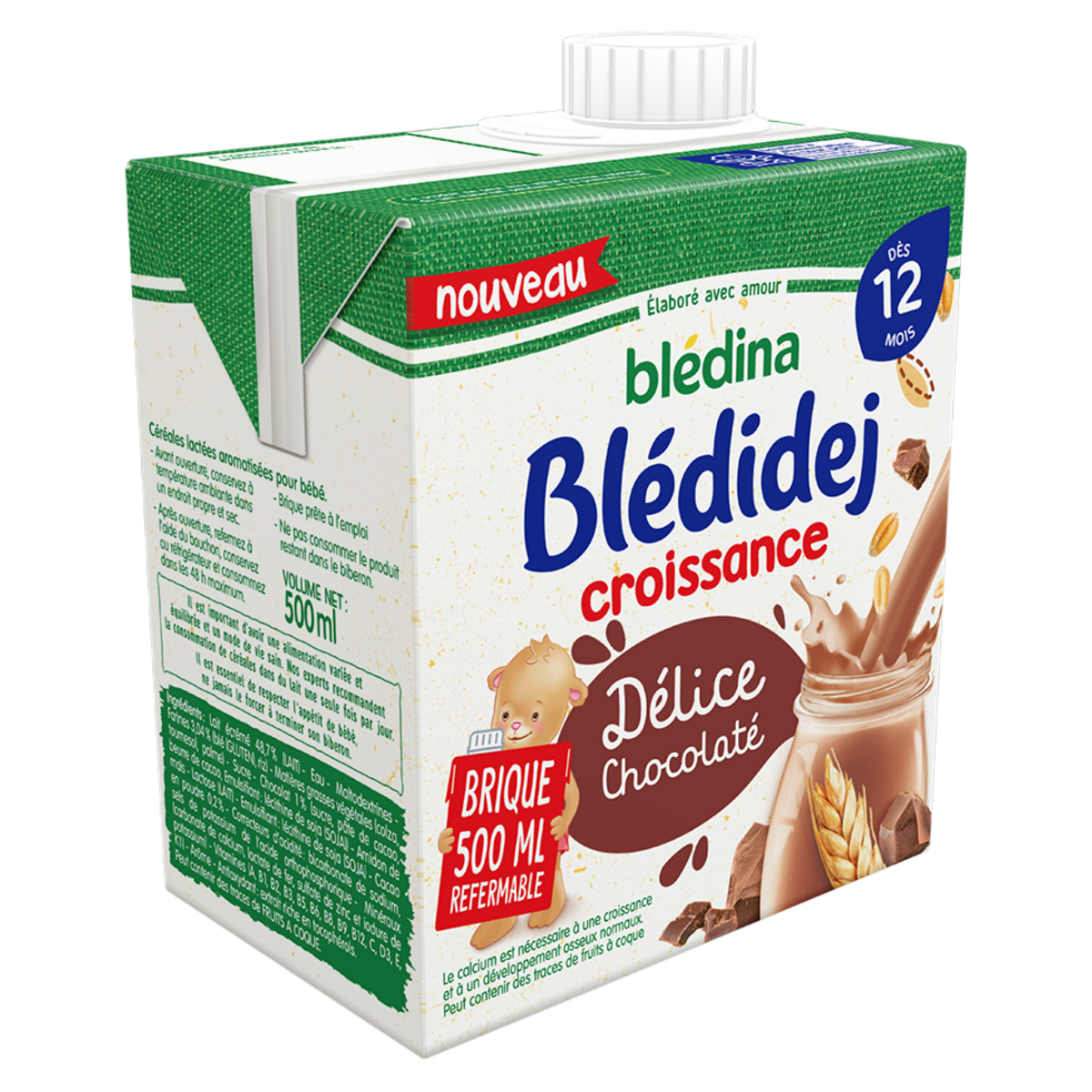 Bledina Bledidej Cereales Lactees Chocolat Des 12 Mois 500ml Pas Cher A Prix Auchan