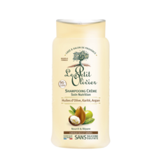 LE PETIT OLIVIER Shampooing crème soin nutrition huiles d'olive karité et d'argan cheveux secs et abîmés 250ml