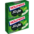 HOLLYWOOD Style chewing-gums sans sucres goût menthe verte 4x12 dragées 92g