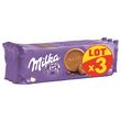 MILKA Biscuits choco suprême gaufrette enrobée de chocolat 3x180g