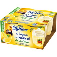 LA LAITIERE Le liégeois au yaourt sur lit de citron 4x100g