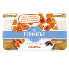 LA FERMIERE Yaourt brassé caramel beurre salé 2x160g