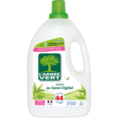 L'ARBRE VERT Lessive hypoallergénique au savon végétal 44 lavages 2l