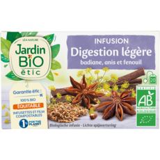 JARDIN BIO ETIC Infusion digestion légère badiane anis et fenouil 20 sachets 30g