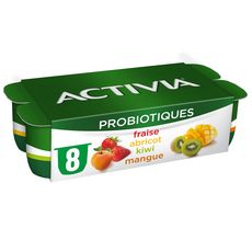 ACTIVIA Probiotiques - Yaourt aux fruits 8x125g