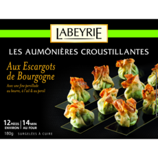 LABEYRIE Aumônières croustillantes aux escargots de Bourgogne 12 pièces 180g