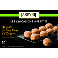 LABEYRIE Les Macarons Apéritifs au bloc de foie gras de canard 12 pièces 126g