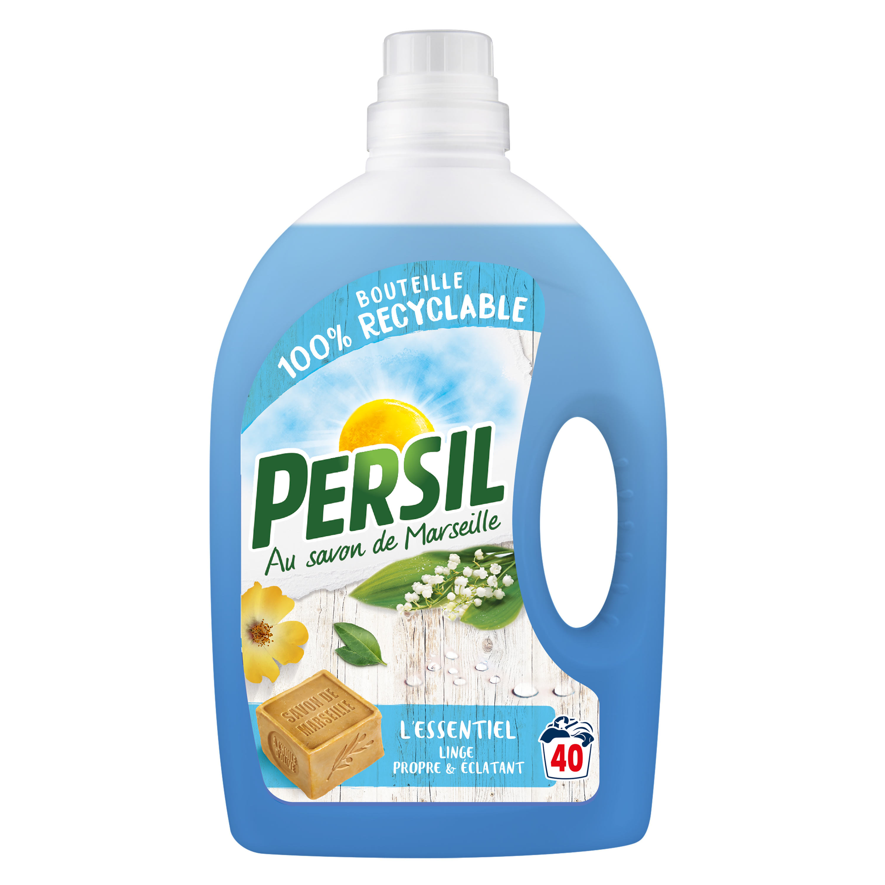 PERSIL Lessive liquide au savon de Marseille 40 lavages 2l pas cher 