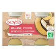BABYBIO Petit pot dessert pomme banane bio dès 4 mois 2x130g