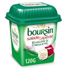 BOURSIN Salade & Apéritif Dés de fromage échalote et ciboulette 120g