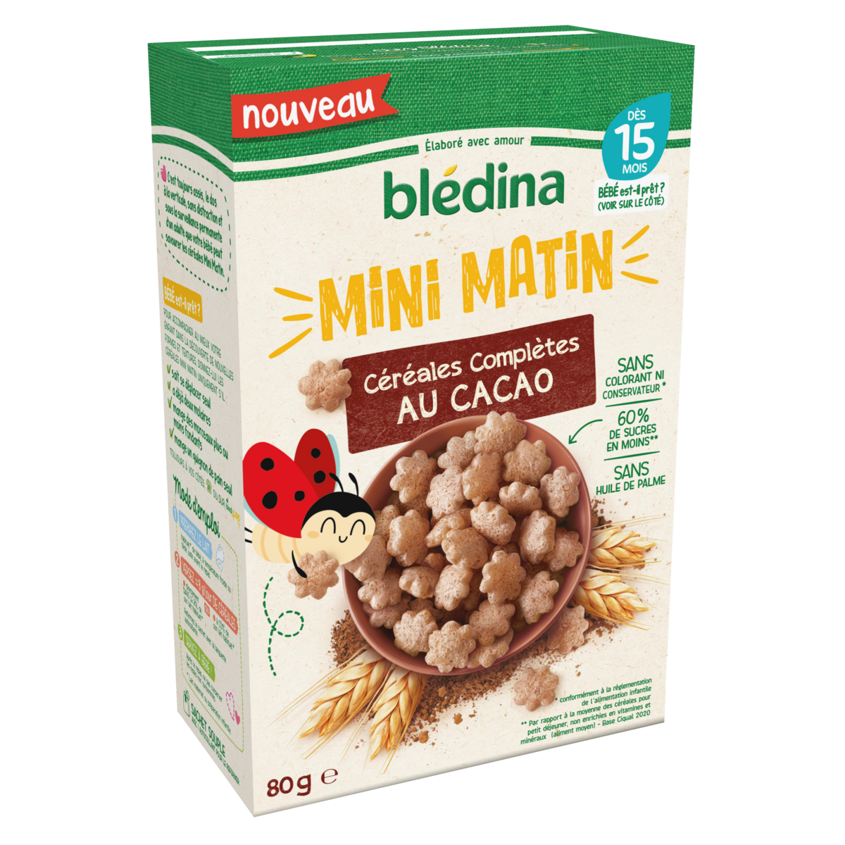 Bledina Mini Matin Cereales Completes Au Cacao Des 15 Mois 80g Pas Cher A Prix Auchan