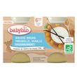 BABYBIO Petit pot brassé brebis mirabelle et vanille bio dès 6 mois 2x130g