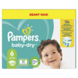 PAMPERS Baby-dry Couches taille 6 (13-18kg) 12h de protection 68 couches