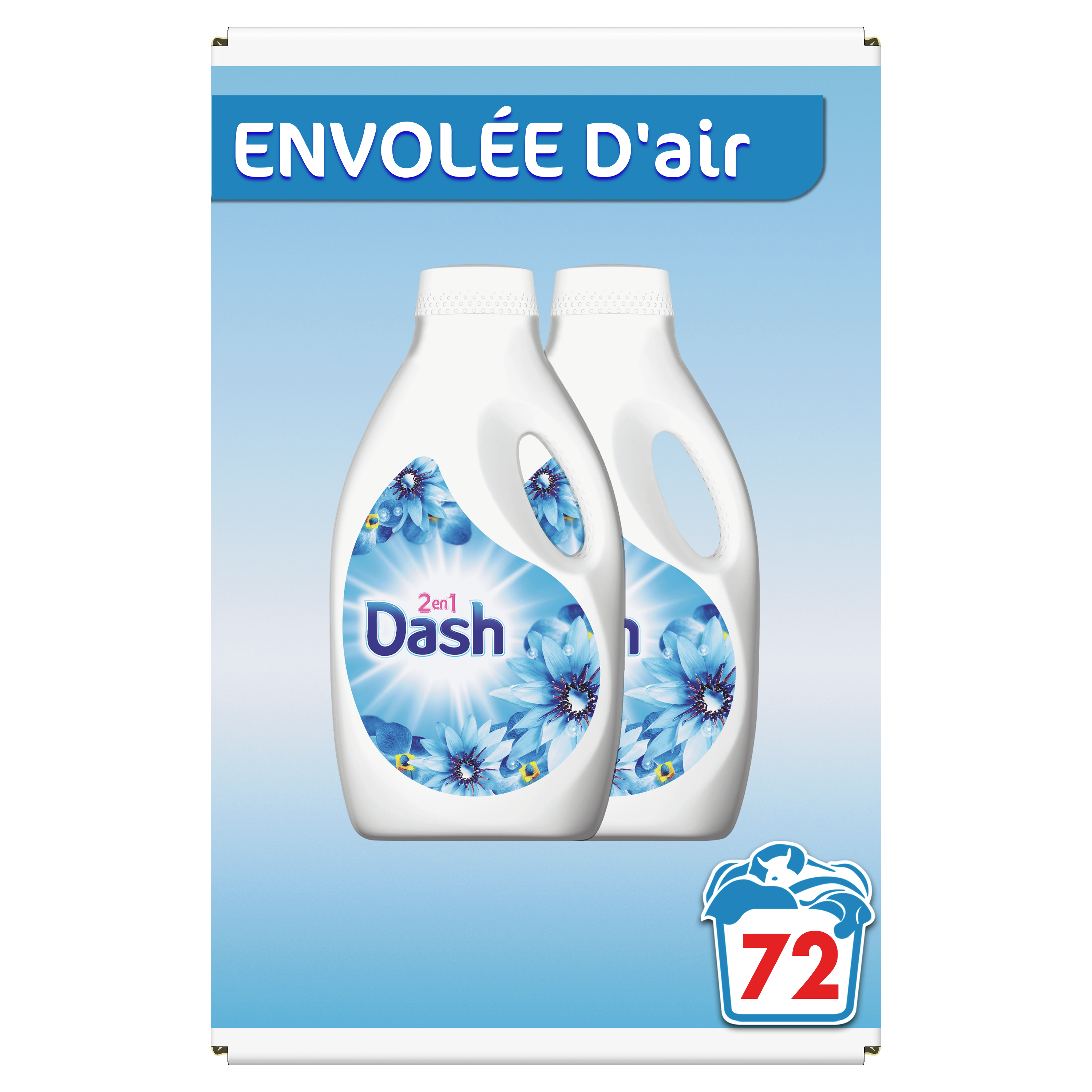 Lessive Liquide Envolée D'Air 2 En 1 DASH