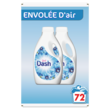 DASH Lessive liquide 2en1 envolée d'air frais 2x36 lavages 3.6l