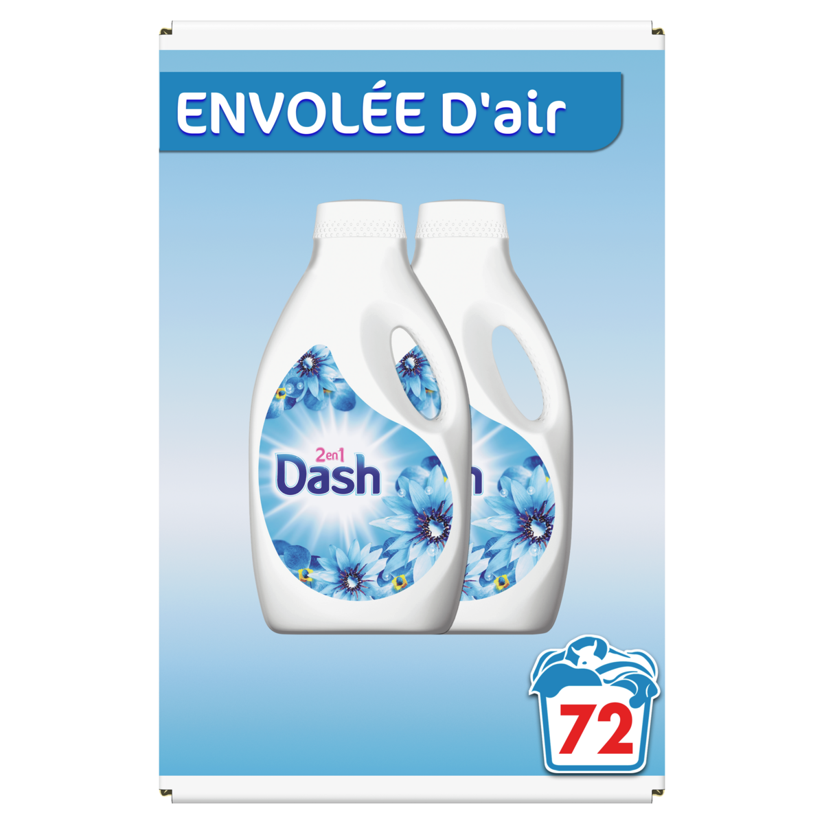 LESSIVE DASH 2 en 1 Envolee D'Air Frais Lessive Liquide 144