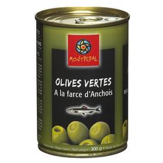 MONTPERAL Olives vertes à la farce d'anchois 300g