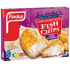 FINDUS Colin d'Alaska façon fish and chips au vinaigre MSC 2 pièces 240g