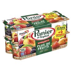 PANIER DE YOPLAIT Yaourt aux fruits panaché  12x130g +4 offerts