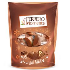 FERRERO Moments Chocolats au lait pralinés sachet 14 pièces 124g