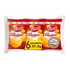VICO La classique chips nature - sachets individuels lot de 6 6x27,5g