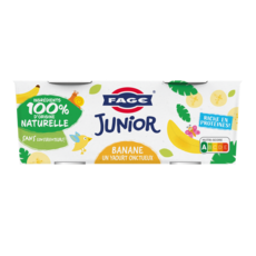 FAGE Junior Yaourt 100% d'origine naturelle saveur banane 2x100g