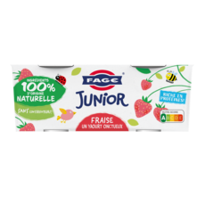 FAGE Junior Yaourt 100% d'origine naturelle saveur fraise 2x100g