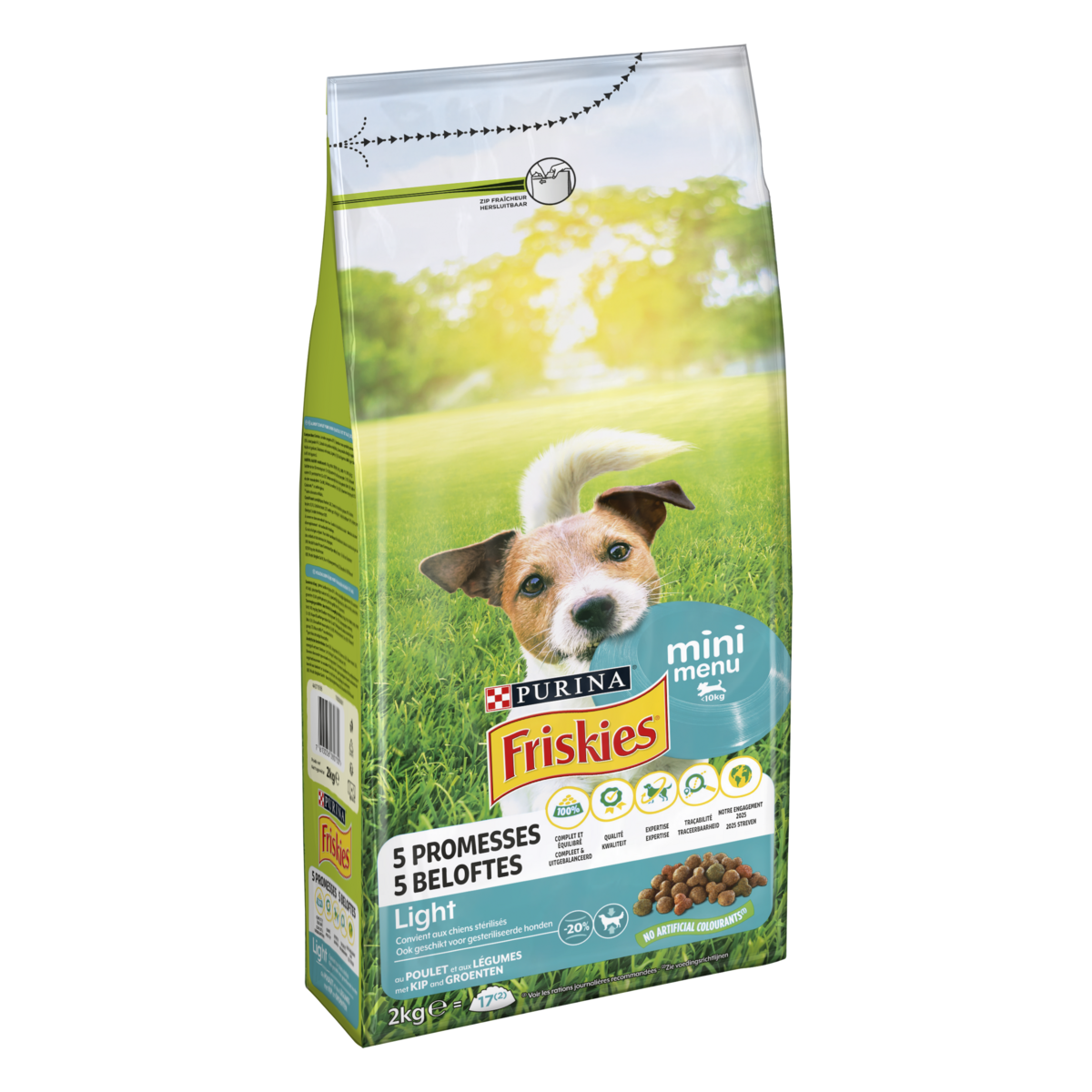 FRISKIES Light mini menu croquettes au poulet et aux légumes pour 