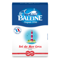 LA BALEINE Sel de mer gros iodé produit en France 1kg
