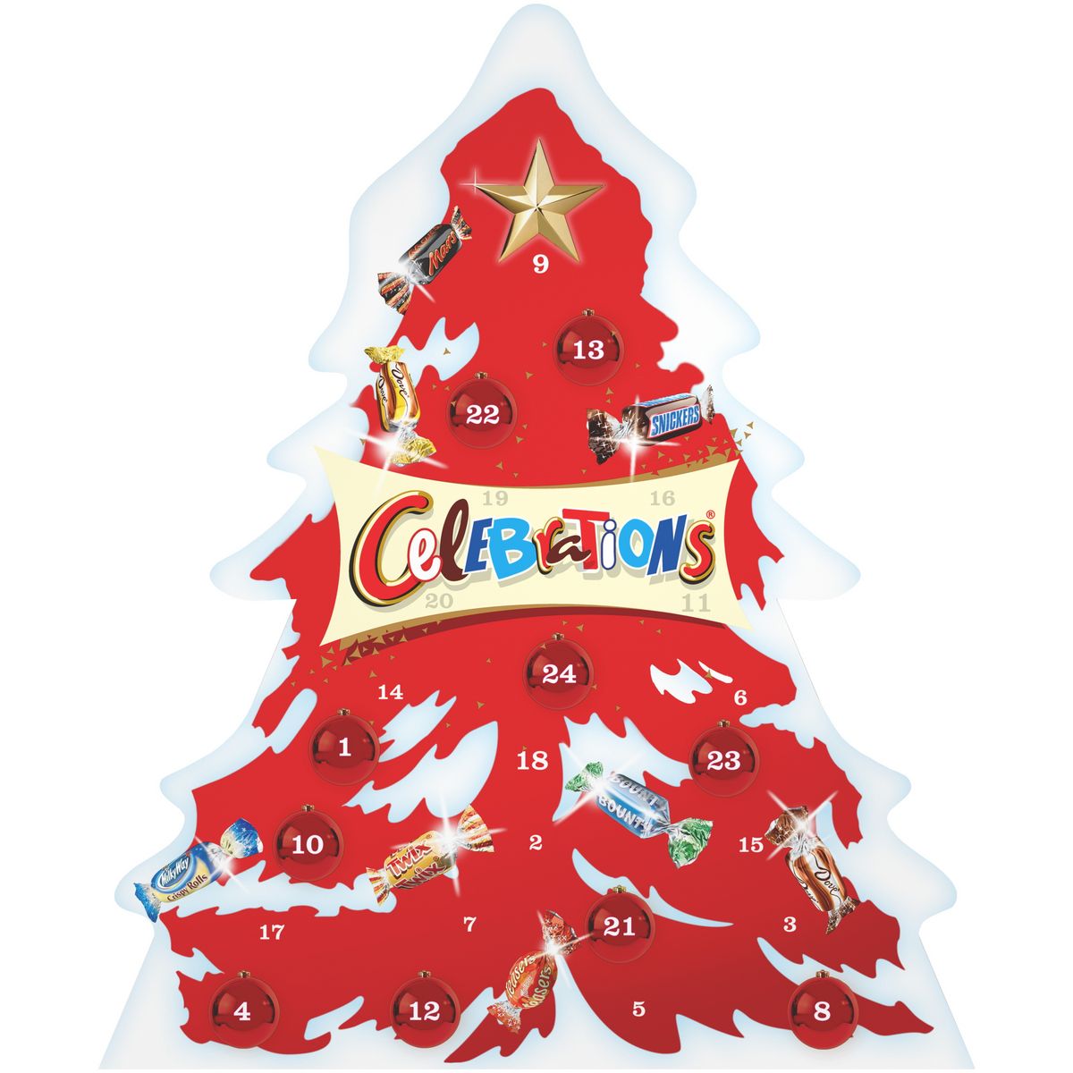 CELEBRATIONS Calendrier de l'Avent sapin de confiseries au chocolat