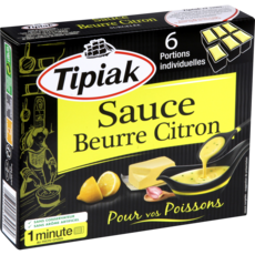 TIPIAK Sauce beurre citron pour poissons 6 portions 300g