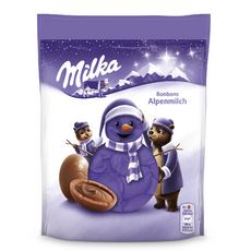 MILKA Bonbons de Noël au chocolat au lait fourrés 86g