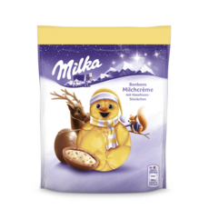 MILKA Bonbons de Noël Chocolat au lait fourré crème confiseur et noisettes 86g
