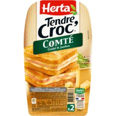 HERTA Tendre croc' comté et fromage 2 pièces 210g
