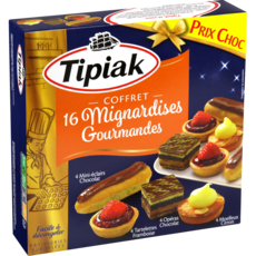 TIPIAK Coffret Mignardises gourmandes 16 pièces 200g