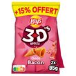 LAY'S 3D's Bugles goût bacon 2 sachets  2x85g + 15% offert