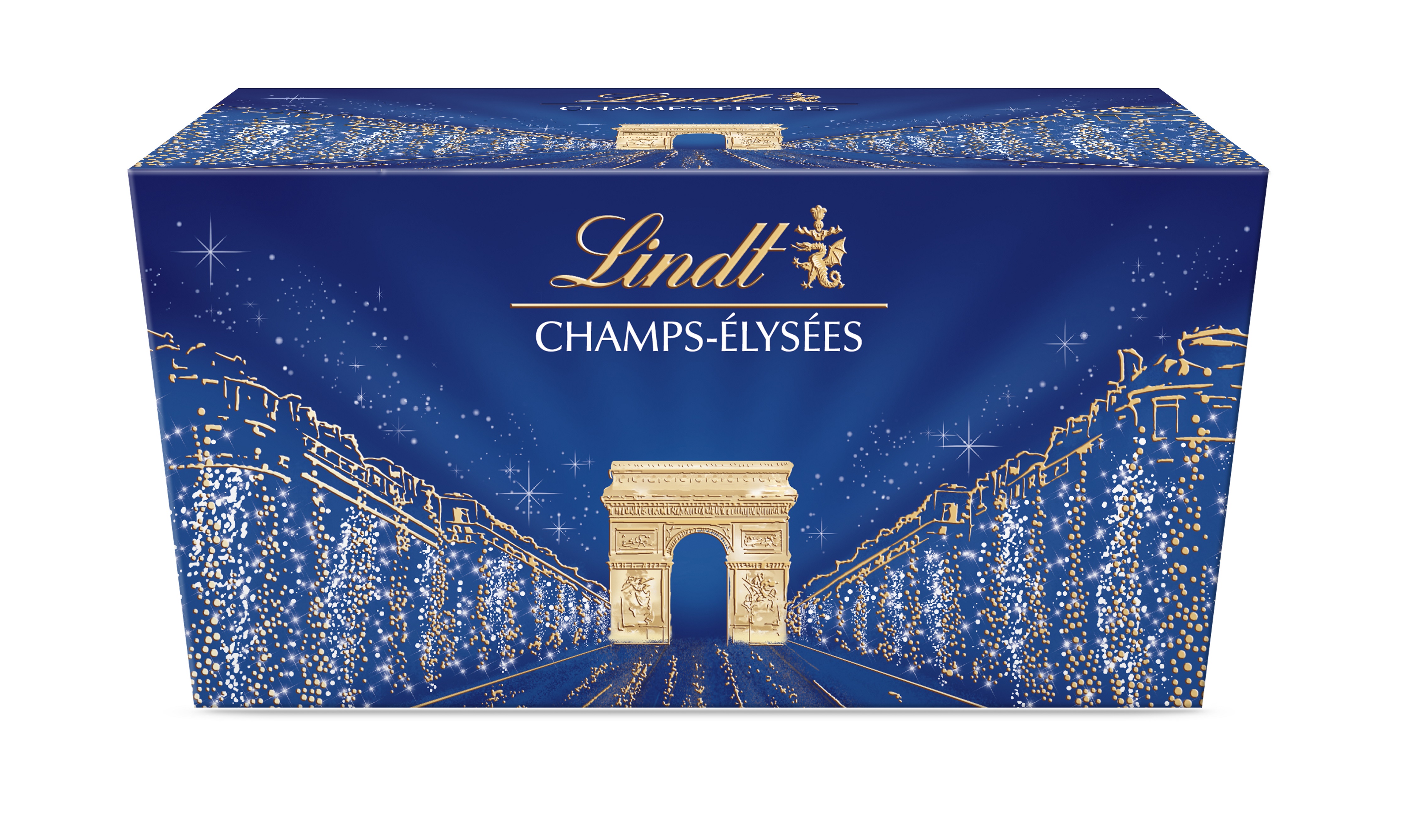 Lindt - Boîte CHAMPS-ÉLYSÉES Édition Or - Assortiment de Chocolats au Lait,  Noirs et Blancs, 968 g : : Epicerie