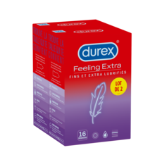 DUREX DUREX FEELING EXTRA X16 LOT 2 FS 32 préservatifs 32 préservatifs