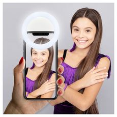 MYWAY Anneau lumineux Led Selfie blanc pour smartphone