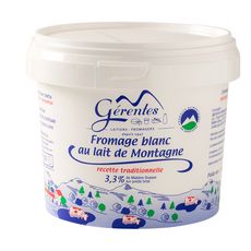GERENTES Fromage blanc nature au lait de montagne 3,3%MG 1kg