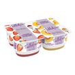 TAILLEFINE Mousse fromage blanc  0% MG lit fraise pêche 4x115g 4x115g