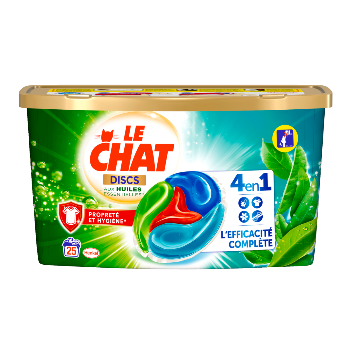 Le Chat Disc Lessive En Capsules 4en1 Aux Huiles Essentielles 25 Lavages 625g Pas Cher A Prix Auchan