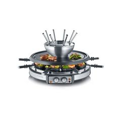 SEVERIN Combiné raclette fondue RG 9948 - Inox brossé